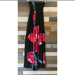 Flower print maxi dress